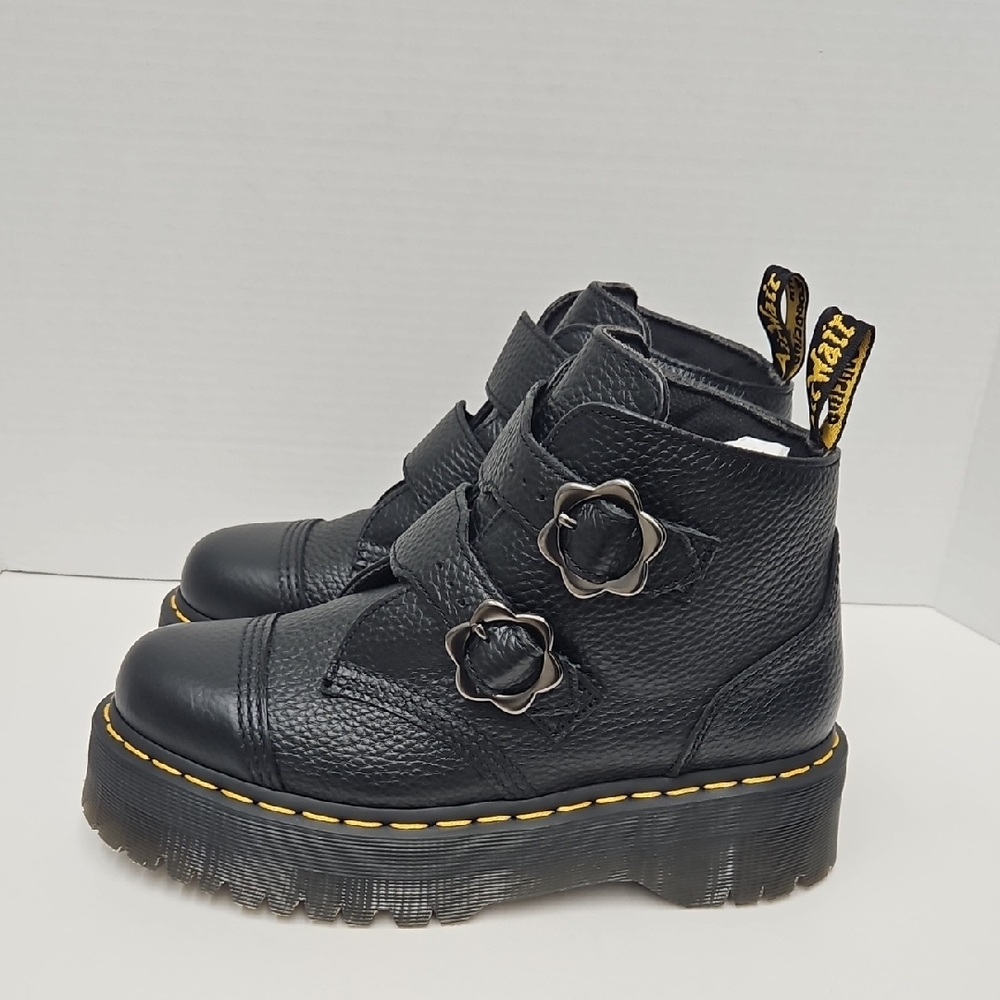 Dr. Martens Black Leather Combat Boots